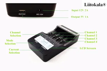 LiitoKala lii-500 LCD), 3,7 V/1.2 V AA/AAA 18650/26650/16340/14500/10440/18500/ Baterijos Kroviklį su ekrano lii500 5V1A