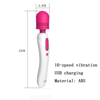 LILO Įkrovimo Magic Wand Galingas Body Massager Klitorio Vibratorius AV Vibratoriai Suaugusiųjų Sekso Žaislai Porų Sekso Produktai