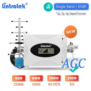Lintratek AGC Signalo Kartotuvų 2G GSM 900 3G: WCDMA 2100 UMTS B5 850 4G LTE 1800 DCS mobiliųjų Telefonų Korinio ryšio Stiprintuvas Stiprintuvu Rinkinys Naujas
