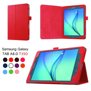 Litchi Apversti Stovėti Odos Padengti Odos Case For Samsung Galaxy Tab 8.0 T350 T351 T355 T355C SM-T350 SM-T355 P355 P350 Funda Krepšys