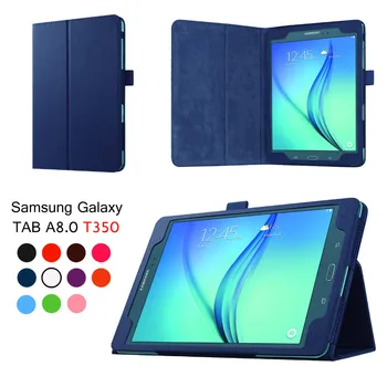 Litchi Apversti Stovėti Odos Padengti Odos Case For Samsung Galaxy Tab 8.0 T350 T351 T355 T355C SM-T350 SM-T355 P355 P350 Funda Krepšys