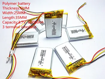 Ličio polimero core MODELIO 582535 602535 Ličio Polimerų 3,7 v 600mah 1.7 wh tachografas bendroji įkraunamas baterijas