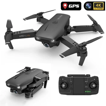 LR Y535 Mini GPS Drone Profesionalus 4K HD Dual Camera WIFI FPV Sulankstomas Drone Quadcopter 500M Atstumas su Prožektorius VS SG701