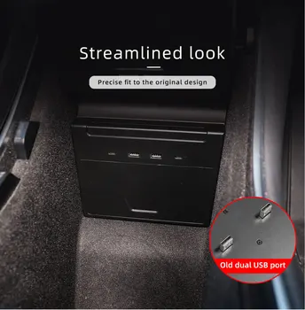 LUCKEASY Automobilio Salono Modifikacija Tesla Model 3 USB extender 4 port adapteris, skirtas Tipas-C įkrovimo lizdas U Disko sąsaja