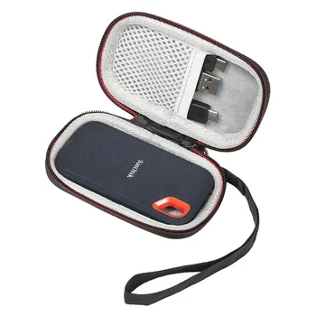 LuckyNV Nešiojamas Kietasis Nešiojimo dėklas, skirtas SanDisk 250GB / 500 GB / 1 TB / 2TB Extreme SSD SDSSDE60 Saugojimo Krepšys