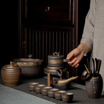 LUWU japonų keramikos arbatinukas su 6 puodeliai arbatos rinkinys kinijos teaware rinkiniai drinkware
