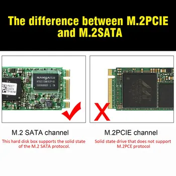 M2 SSD Atveju NVME Talpyklos M. 2 USB C Tipo 3.1 SSD Adapteris NVME PCIE NGFF SATA M/B Klavišą SSD Disko Dėžutė M. 2 SSD Atveju