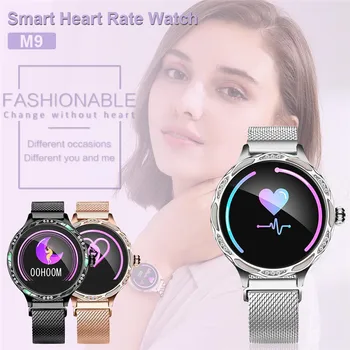 M9 Smart Watch Moterų Fiziologinius Laikotarpį Priminimas Vandeniui Sporto Širdies ritmas, Kraujo Fitneso Apyrankę Phone 