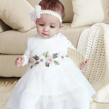 Madinga Gėlių Spausdinti Suknelės Baby Girl Nemokamas Pristatymas Drabužiai Princesė Vėjo Šalies Komplektus Ilgomis Rankovėmis Rudens/Žiemos Tiulio Suknelė