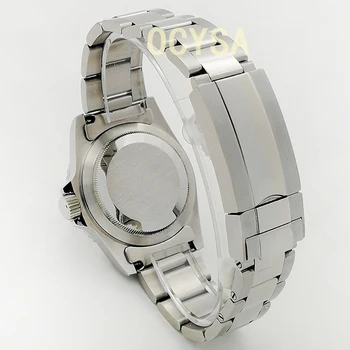 Mados 39,5 mm vyrų laikrodis mechaninė automatinė sterilūs dial plieno atveju šviesos rudos spalvos aliuminio rėmas, dvipusis sukimas W01
