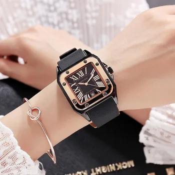 Mados GUOU Prekės ženklo Moterų Laikrodžiai Lady Prabangūs Laikrodžiai Guma Silicio Suknelė Žiūrėti Aikštėje Kvarco Suknelę Dovanų Studentų Laikrodžiai