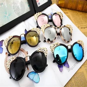 Mados Kalnų Krištolas Cat Eye Akiniai Nuo Saulės Moterims Prekės Ženklo Ponios Atspindinčios Saulės Akiniai Gafas Oculos De Sol Feminino 2019 Atspalvių