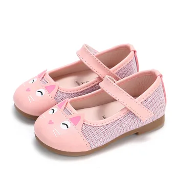 Mados mergaičių batai mielas saldus vaikams laisvalaikio sportiniai bateliai vaikams plokščiadugnis vaikų batai juoda rožinė aukso
