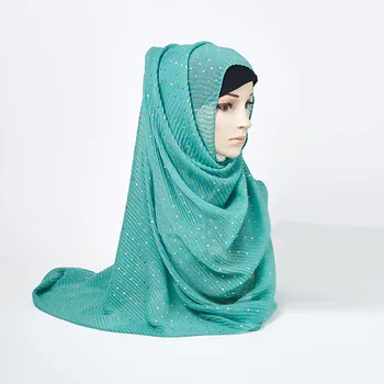 Mados Moterų Musulmonų Šifono Hijab polka dot šalikas 2020 Naujas vientisos Spalvos Musulmonų Skara Hijabs Moterų Stoles Dangtelį variklio Dangčio Skarelė