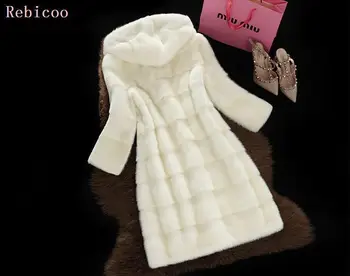 Mados padirbtų kailių paltai moterims, visas rankovės banga supjaustyti originali triušio kailiniai šilti žieminiai paltai ir striukės su gobtuvu