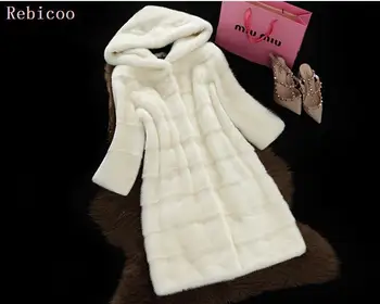 Mados padirbtų kailių paltai moterims, visas rankovės banga supjaustyti originali triušio kailiniai šilti žieminiai paltai ir striukės su gobtuvu