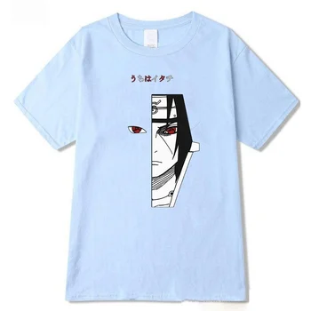 Mados T-shirt Naruto Uchiha Itachi Akis Spausdinimo Trumpas Rankovės marškinėliai Topai