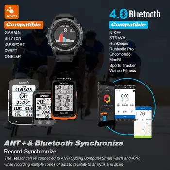 MAGENE dvyniai 210 S3+ Greičio Jutiklis cadence ant+ Bluetooth už Strava garmin bryton dviratis dviračio kompiuteris spidometras