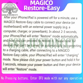 Magico Atkurti - Lengva Kabelis iPhone, iPad, Automatinė Restauravimo Automatinė DFU režimą Atnaujinti Online Check Serijos Numeris