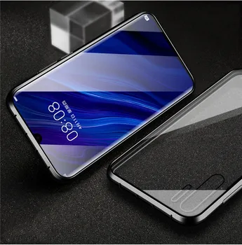 Magnetinio Adsorbcijos Telefoną Atveju Huawei 30 Lite Dangtelį įmontuotas Magnetas Atveju, Huawei 30 Pro Priekinio ir Galinio Stiklo danga 30