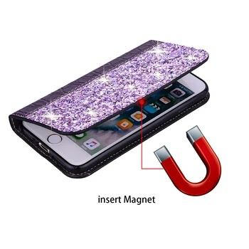 Magnetinio Odos Plonas korpusas na Samsung Galaxy A51 A01 A71 A70 A50 A40 A30 A20 A10 A20e A30s Apversti Stovėti Glitters Telefono Dangtelį