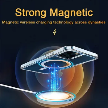Magnetinio Ultra Plonas Skaidrus Atveju iPhone 12 Pro Max Belaidis Kroviklis, Padengti Minkštos Protector, iPhone 12 Pro Atveju 12 Mini
