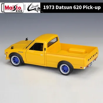 Maisto 1:24 1973 Datsun 620 Pick-up Geltona Tokijo Mod Metalo Diecast Ralio Masto Automobilio Modelio Rinkinio Ekrane Rinkiniai Dovanų Žaislas