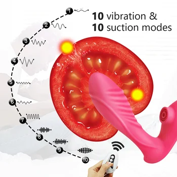 Makšties Čiulpti Vibratorius Moterims Dvigubos Vibracijos 10 Greičio Stimuliuoti G spot Makšties Klitorio Moterų Mastrubation Sekso Žaislai