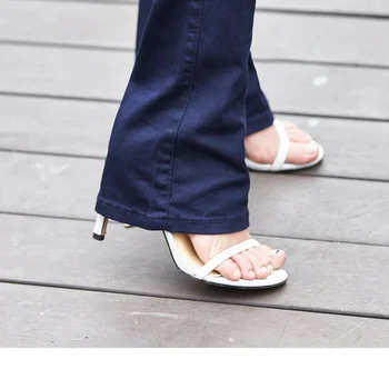 Mama plius dydis flare džinsai moteris gatvės mados Stretch vintage kelnės seksuali maža u bell bottom džinsai slim džinsinio audinio Kelnės