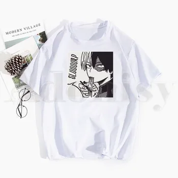 Mano Herojus akademinės bendruomenės Shoto Todoroki Japonija, Anime, Print t shirt žmogaus T-shirt Vyrai Atsitiktinis trumpomis Rankovėmis Viršūnes Harajuku