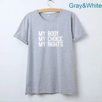 Mano Kūnas Mano Pasirinkimas Medvilnės Tshirts Moteris Trumpomis Rankovėmis Juokingi Marškinėliai Moterims White Tee Marškinėliai Femme Viršuje Atsitiktinis Camisetas Mujer