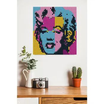 Marilyn Monroeed Pikselių Mozaikos Meno paveikslas, Tapyba Blokai Dažytos Fonas Plytų Konstruktorius Vaikams, vaikų Žaislai