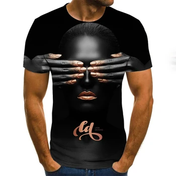 Marškinėlius Vasaros Hipster Trumpas Rankovės Roko 3D Atspausdintas marškinėliai O-kaklo Streetwear Mados 3d Juokinga T shirts