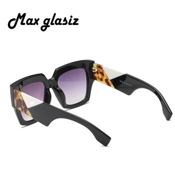 Max glasiz Mados Prekės ženklo Dizaineris Aikštė Akiniai nuo saulės Moterims, Vyrams, Plastikiniai Derliaus Saulės Akiniai UV400 Atspalvių Gafas