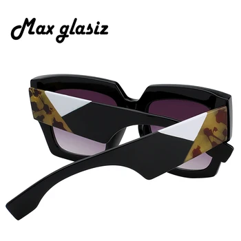 Max glasiz Mados Prekės ženklo Dizaineris Aikštė Akiniai nuo saulės Moterims, Vyrams, Plastikiniai Derliaus Saulės Akiniai UV400 Atspalvių Gafas