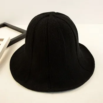 MAXSITI U Kieta vata, sumaišytus mezgimo kibirą žvejys skrybėlės moterų rudenį ir žiemą derliaus šiltos kepurės