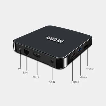 Mecool Naują Android-TV-box Amlogic S905X3 Set-Top-Box KM1 Klasikinis ATV 4GB-64GB 4K Media Player Balso Bluetooth Nuotolinio Valdymo