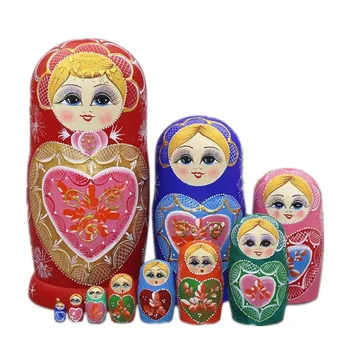 Mediniai Matryoshka Lėlės, Žaislai rusijos Lizdus Lėlės Geriausi Linkėjimai Vaikams Kalėdų, Naujųjų Metų Dovana, Rankų darbo Amatų žaislai