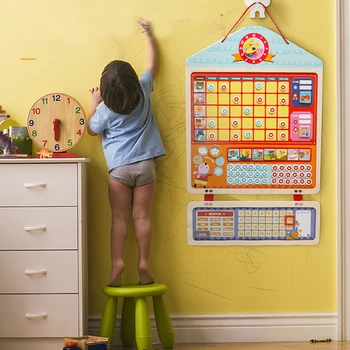 Mediniai Įpročius Magnetinio Atlygį už Veiklą Atsakomybė Diagramos Kalendorius Vaikai Tvarkaraštį Švietimo Žaislai Vaikams Kalendoriaus Laiko Žaislas
