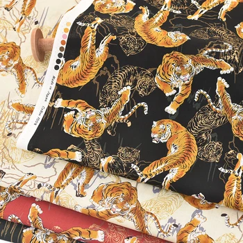 Medvilnės audinio Tigras modelio Japonijos medžiaga Rankų darbo 