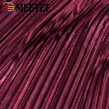 Meetee 50/100cm X 150cm vientisos Spalvos Klostuotas Audinys Aukso Aksomo Audinio Žiemos Pavasario Sijonas, marškinėliai, Drabužių Priedai FA225