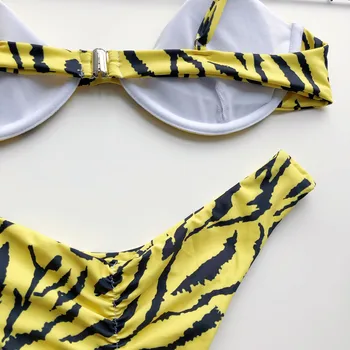 Melphieer 2020 ponios sexy geltona Zebra modelis, bikini vasaros paplūdimio liemenėlių mini maudymosi kostiumėlį, aukštos kokybės maudymosi kostiumėliai, biquini naujas