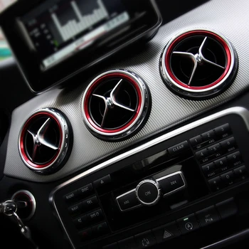 Mercedes Benz Automatinis oro kondicionierius Angos Dekoratyvinis lipdukas žiedai w213 w212 w205 w204 w163 GLC GLA AC ventiliacijos angos apdaila