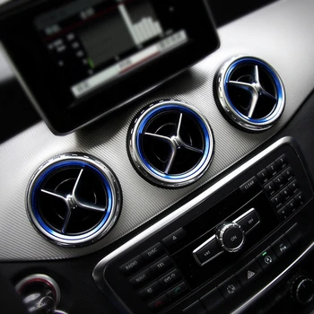 Mercedes Benz Automatinis oro kondicionierius Angos Dekoratyvinis lipdukas žiedai w213 w212 w205 w204 w163 GLC GLA AC ventiliacijos angos apdaila