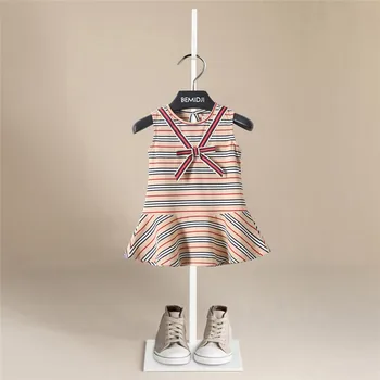 Mergina Dress 2020 M. Nauja Baby Suknelės Modelio Spausdinimo Citrinų Animacinių Filmų Gimtadienio Suknelė Moterų Kūdikių Vasaros Drabužių Vaikams Mergina Drabužiai