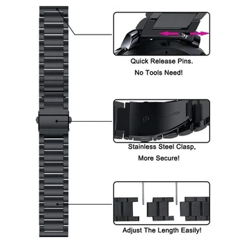 Metalo Juosta, Diržu, Samsung galaxy žiūrėti Aktyvios 2 40mm 44mm Pakeitimo Apyrankė Nerūdijančio plieno Watchband Apyrankė