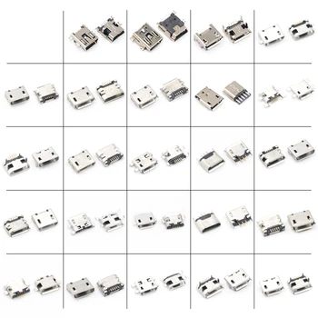Micro USB jungtis, 24 modeliai įkrovimo lizdas Samsung/Moto/SONY/HTC/ZTE/Huawei/Xiaomi/Lenovo mobiliesiems telefonams,tabletės GPS 240pcs/set