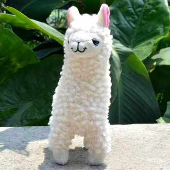 Mielas 23cm Balta Lama Alpaka Pliušinis Žaislas, Lėlė Gyvūno iškamša Lėlės Japonijos Minkštas Pliušinis Alpacasso Vaikams Gimtadienio Dovana