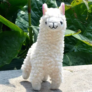 Mielas 23cm Balta Lama Alpaka Pliušinis Žaislas, Lėlė Gyvūno iškamša Lėlės Japonijos Minkštas Pliušinis Alpacasso Vaikams Gimtadienio Dovana