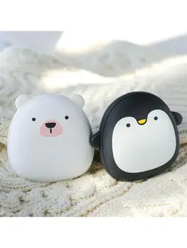 Mielas Animacinių filmų Pingvinas Poliariniai Lokys Elektriniai Rankų Šildytuvus USB Įkrovimo dvipuse Šildymo Kišenėje Galia Banko Šilčiau